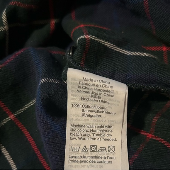 Madewell Flannel Oversized Ex-Boyfriend Shirt in Dark Plaid XS - Picture 7 of 8